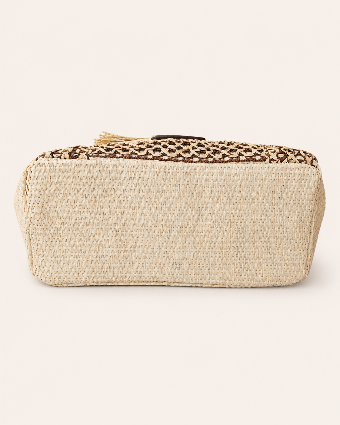 Bolso Bandolera trenzado rafia Boho Beige