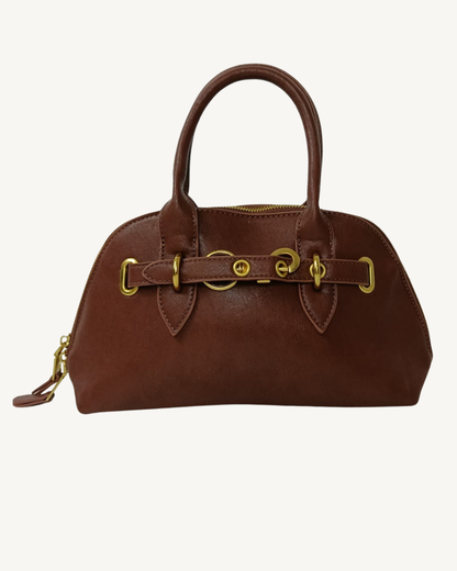 Bolso Bowling Camel Vintage Elegante