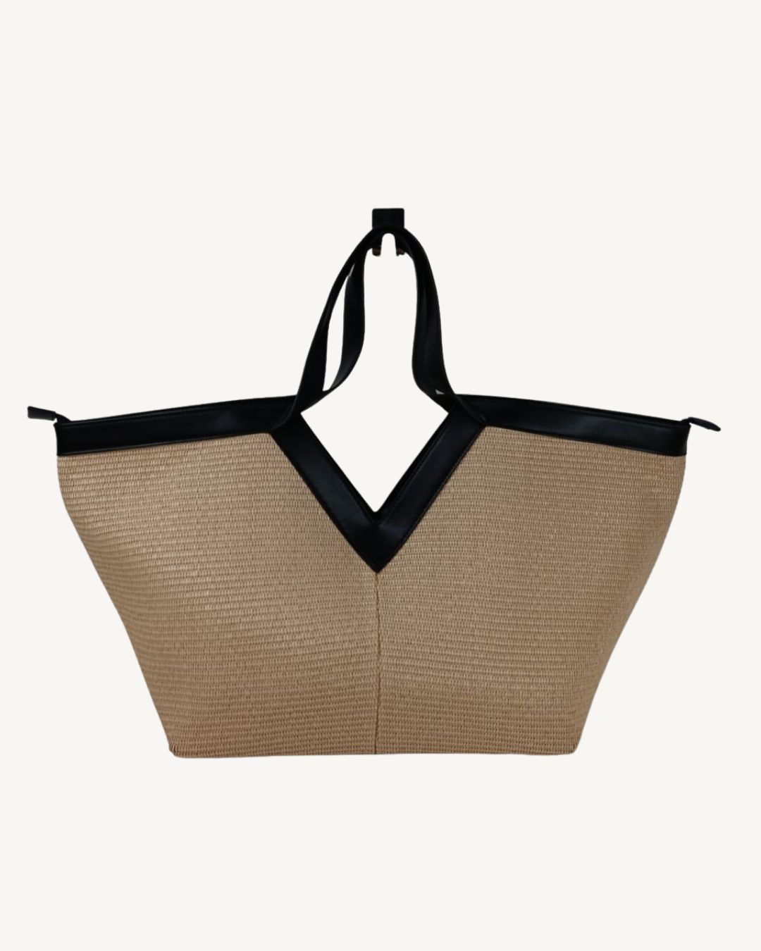 Bolso Shopper Grande de Rafia Beige