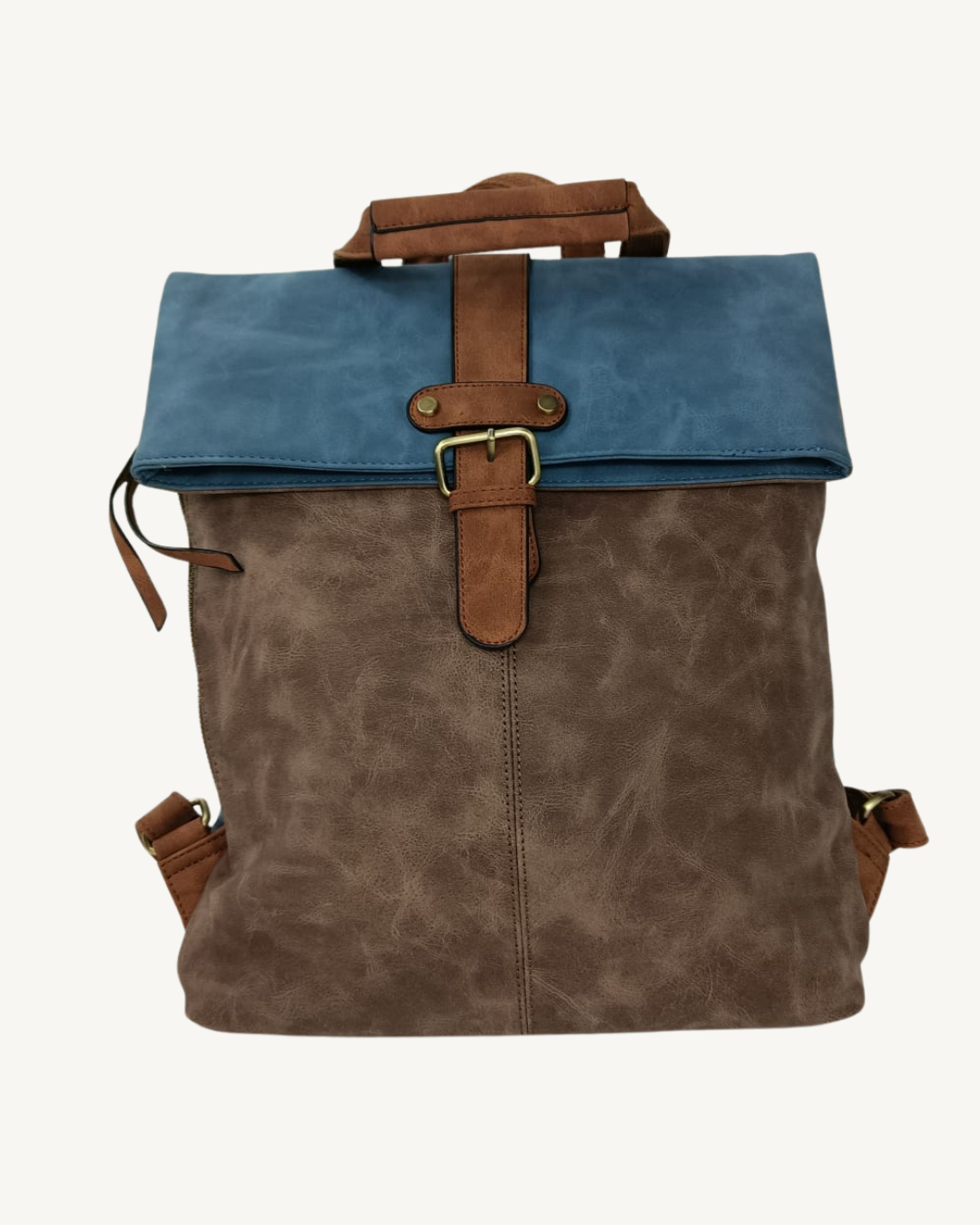 Mochila Vintage Italiana Roll Top Extensible e Impermeable para Laptop 17"