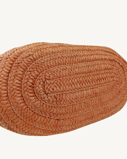 Bolso Shopper Trenzado con Beige Mujer Verano