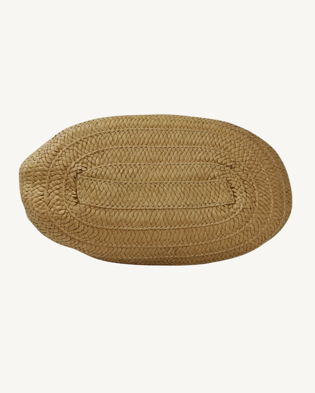 Bolso Shopper Trenzado con Beige Mujer Verano
