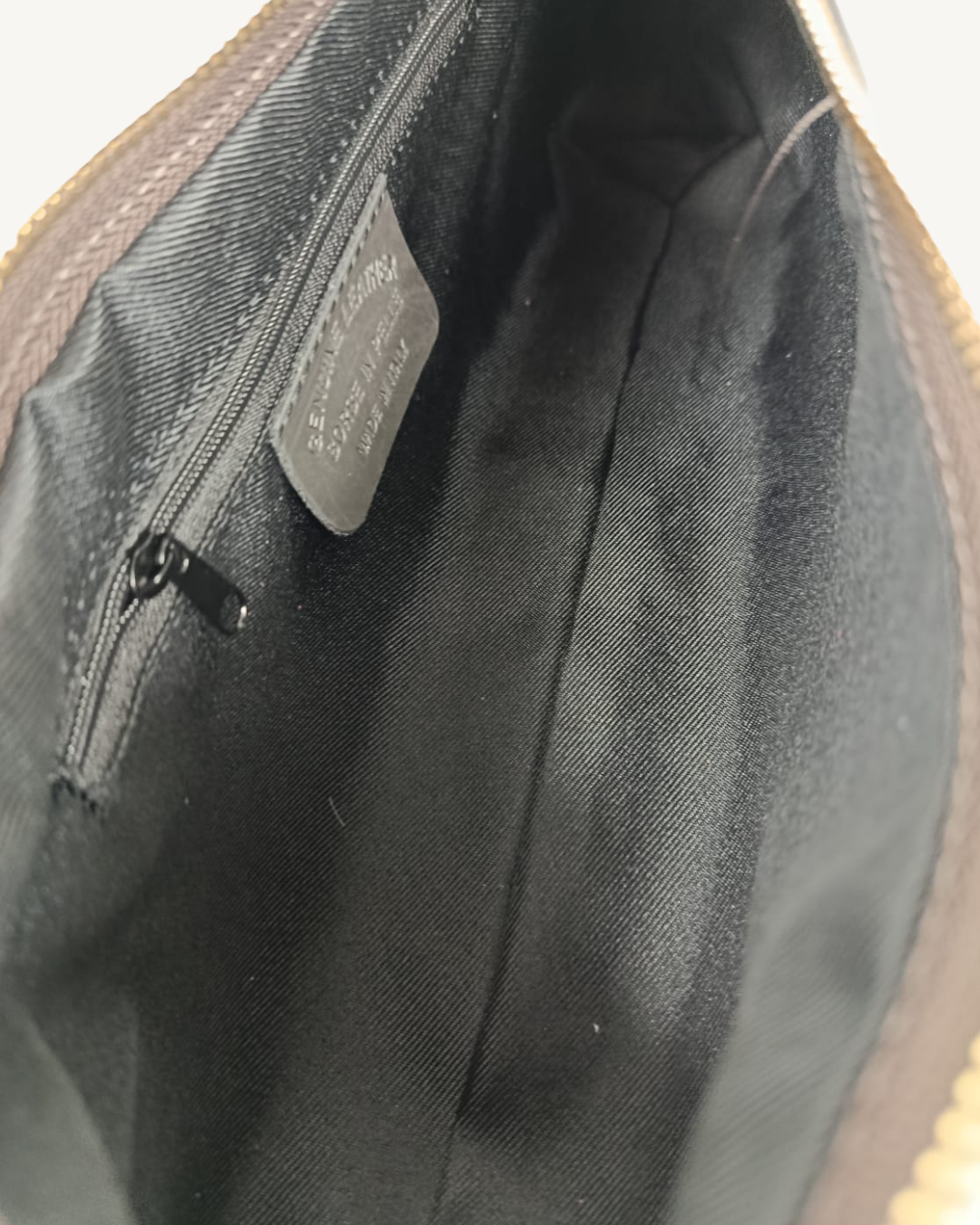 Bolso Baguette de Piel Genuina Efecto Cocodrilo