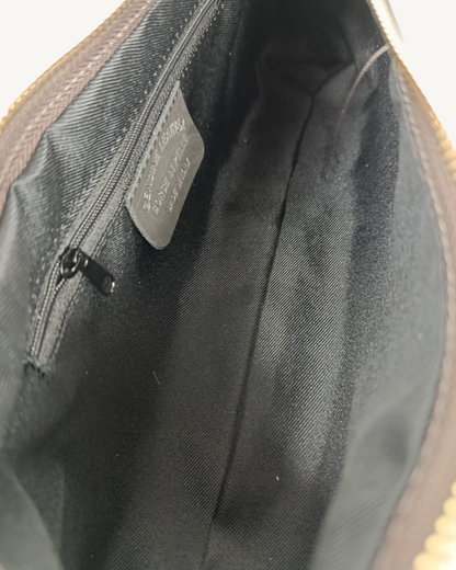 Bolso Baguette de Piel Genuina Efecto Cocodrilo