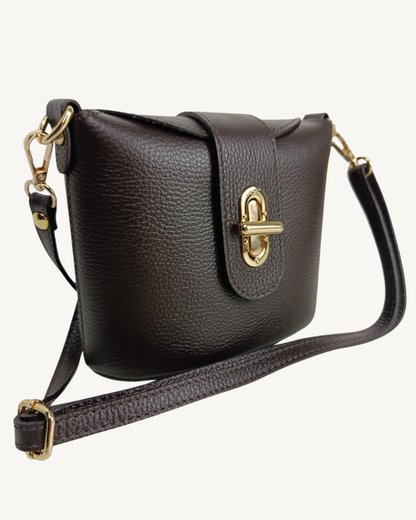 Borsa a tracolla in vera pelle da donna