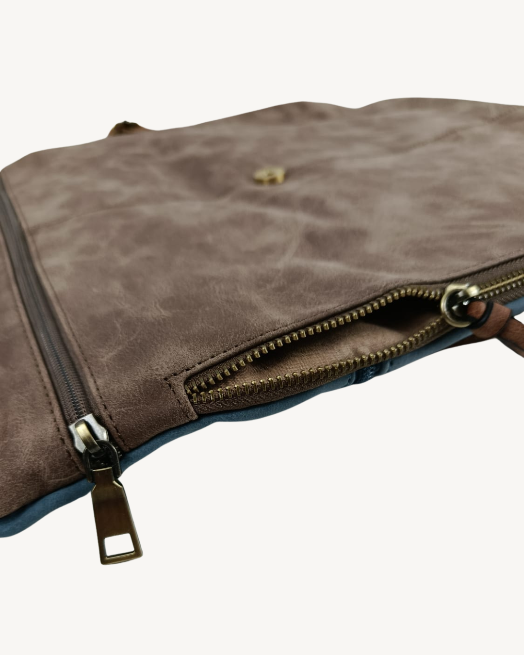 Mochila Vintage Italiana Roll Top Extensible e Impermeable para Laptop 17"
