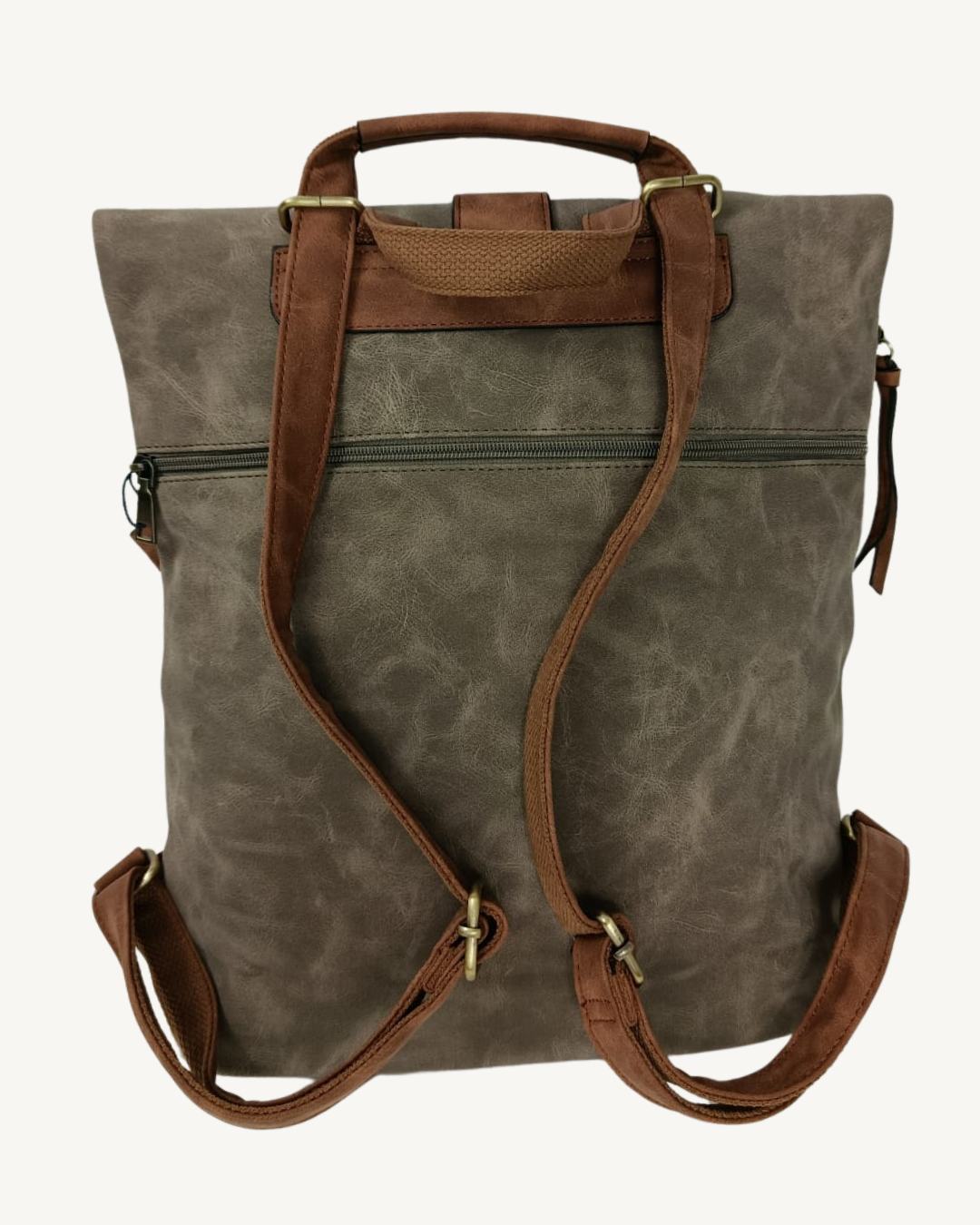Mochila Vintage Italiana Roll Top Extensible e Impermeable para Laptop 17"