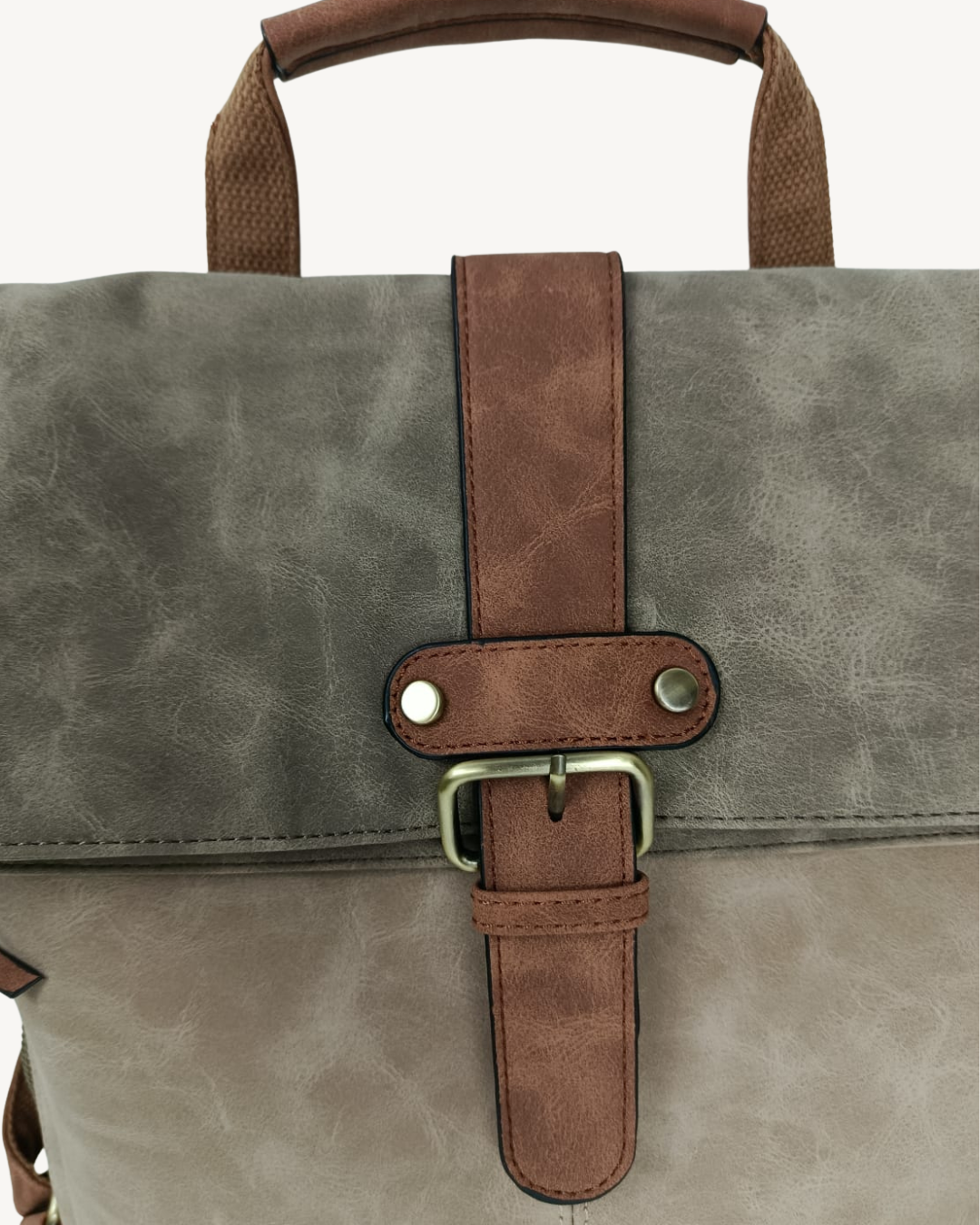 Mochila Vintage Italiana Roll Top Extensible e Impermeable para Laptop 17"