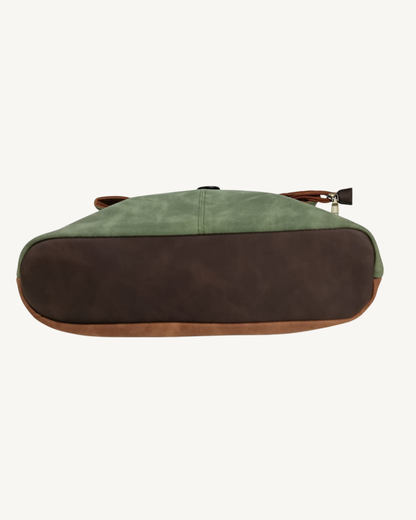 Mochila Vintage Italiana Roll Top Extensible e Impermeable para Laptop 17"