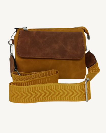 Bandolera hombre pequeña multibolsillo