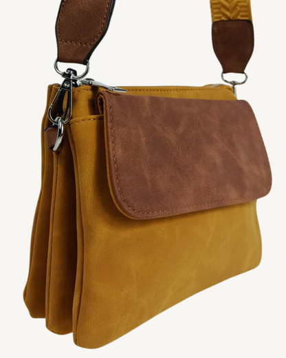 Bandolera hombre pequeña multibolsillo
