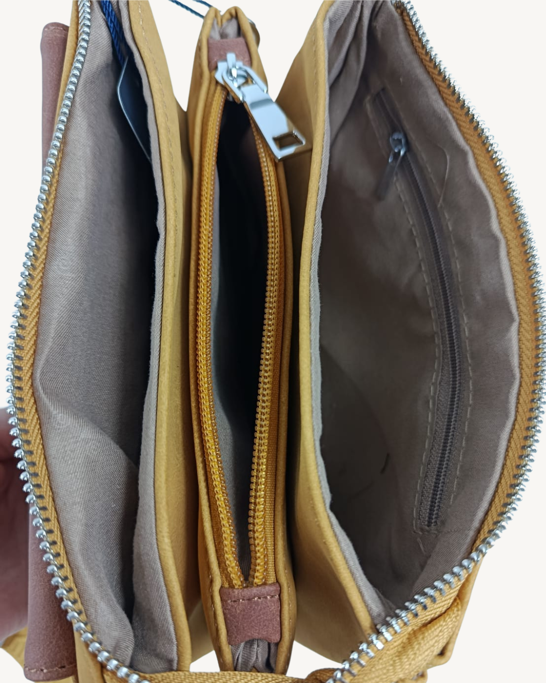 Bandolera hombre pequeña multibolsillo