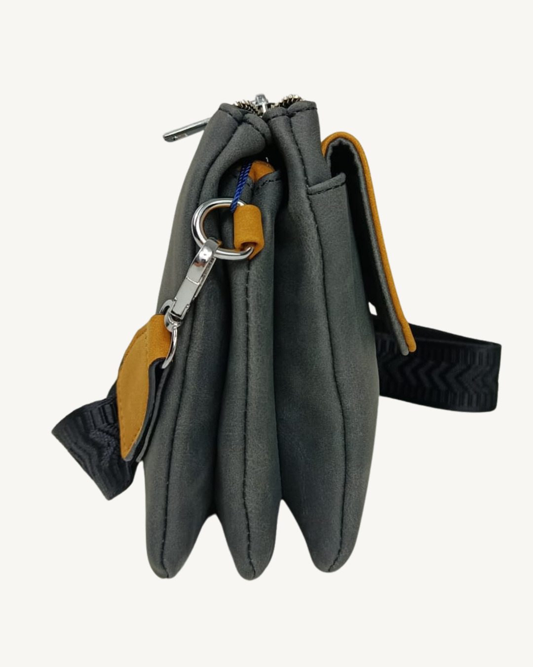 Bandolera hombre pequeña multibolsillo