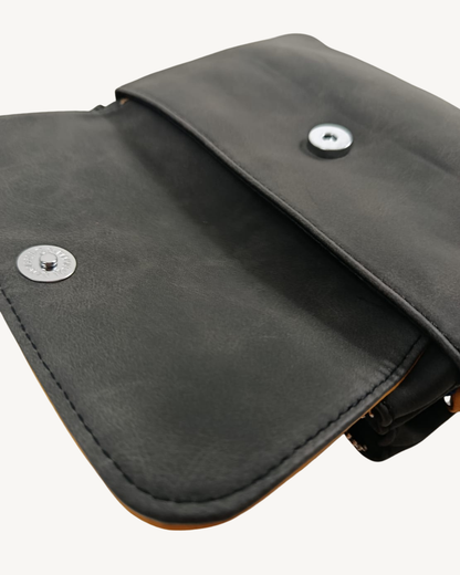 Bandolera hombre pequeña multibolsillo