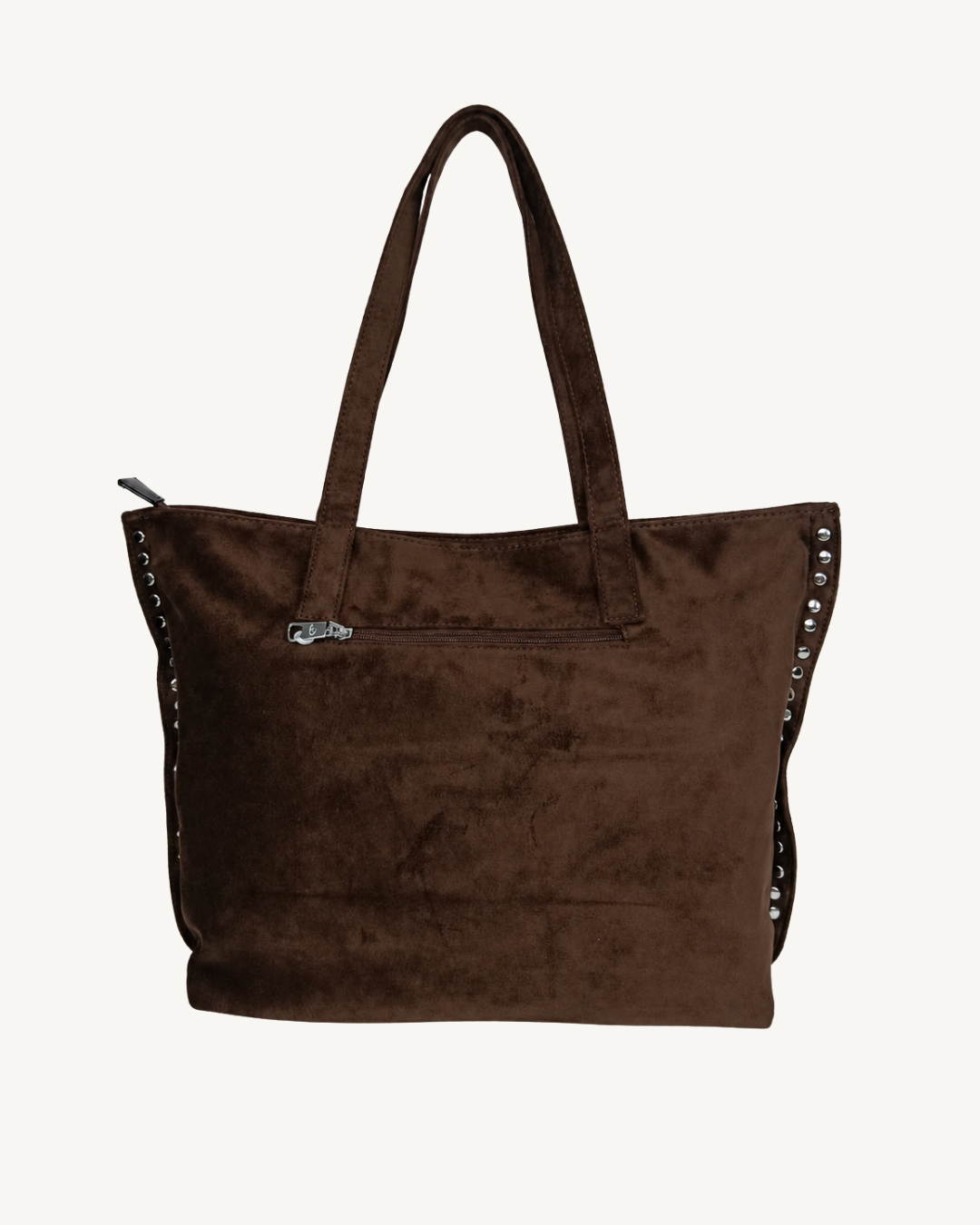 Bolso Tote efecto Ante para Mujer con Tachuelas