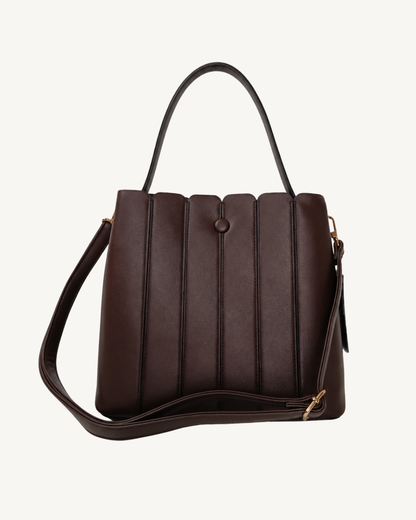 Bolso Mujer Minimalista de Piel Ecológica, Bandolera Elegante con Pañuelo