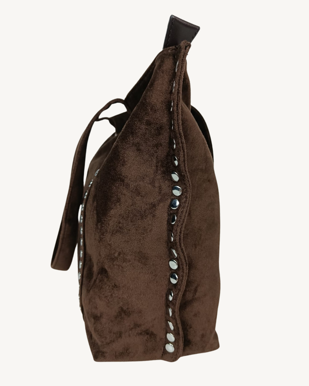 Bolso Tote efecto Ante para Mujer con Tachuelas