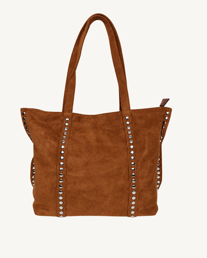 Bolso Tote efecto Ante para Mujer con Tachuelas