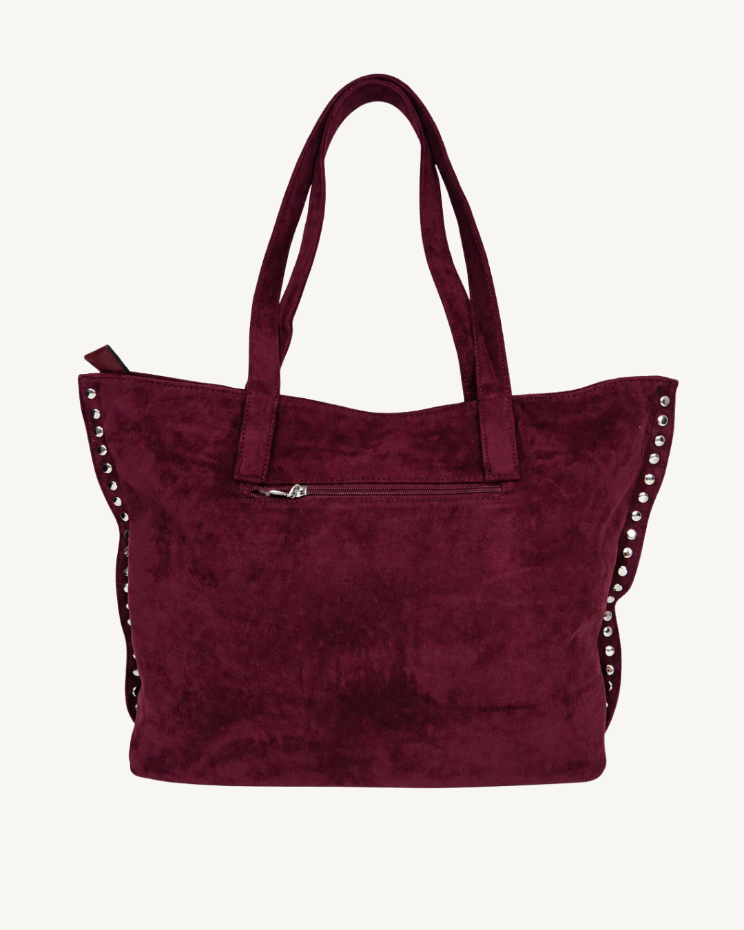 Bolso Tote efecto Ante para Mujer con Tachuelas