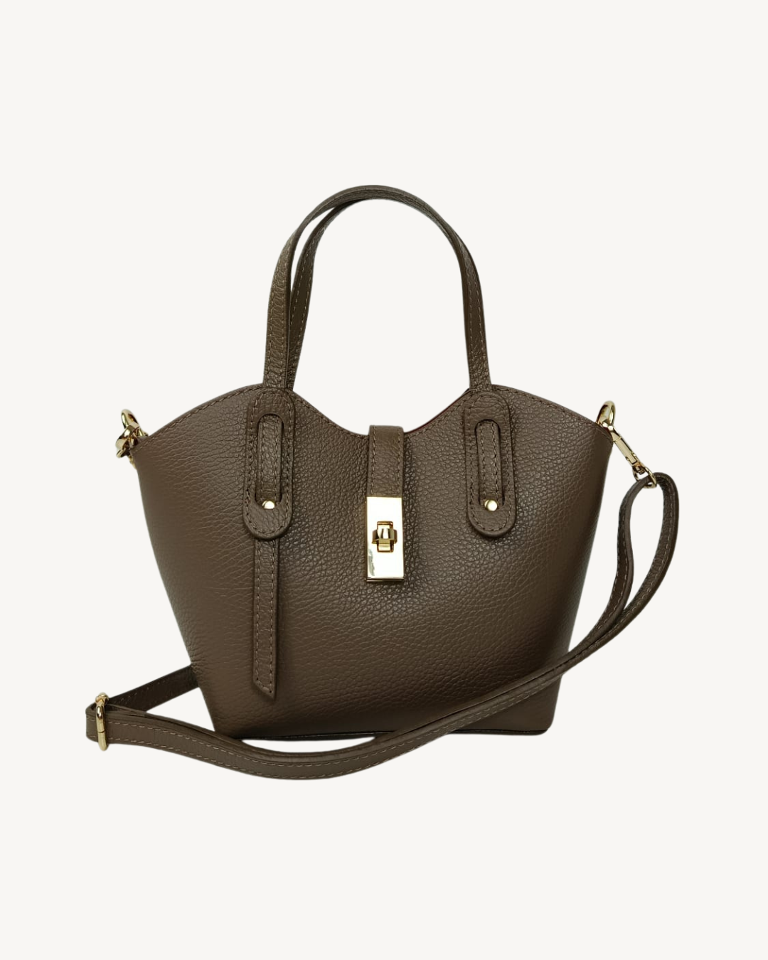 Bolso de Piel Italiano de Mano Bandolera Elegante Made in Italy