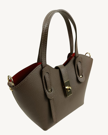 Bolso de Piel Italiano de Mano Bandolera Elegante Made in Italy
