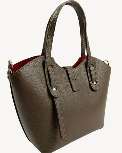 Bolso de Piel Italiano de Mano Bandolera Elegante Made in Italy
