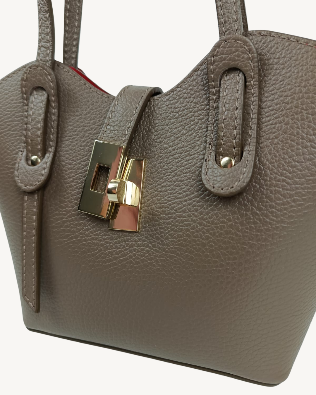 Bolso de Piel Italiano de Mano Bandolera Elegante Made in Italy