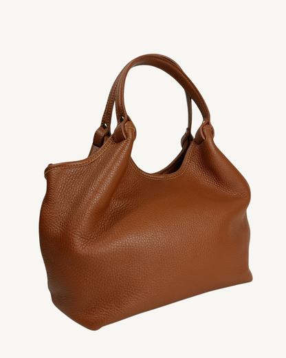 Bolso de Piel Italiano para Mujer con Asa de Mano y Bandolera