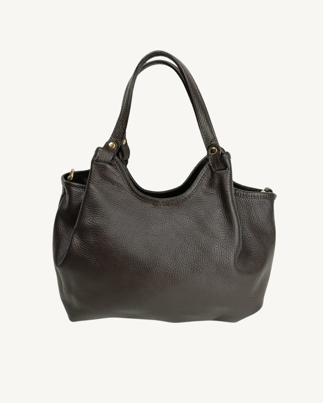 Bolso de Piel Italiano para Mujer con Asa de Mano y Bandolera