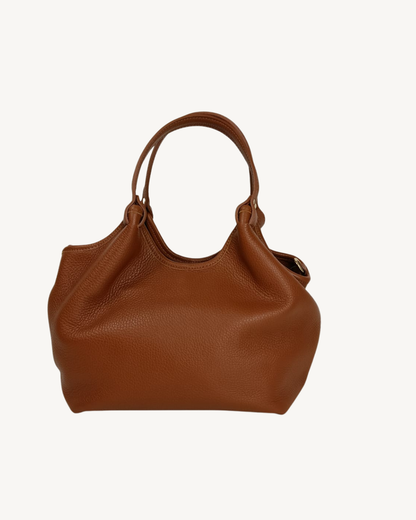 Bolso de Piel Italiano para Mujer con Asa de Mano y Bandolera