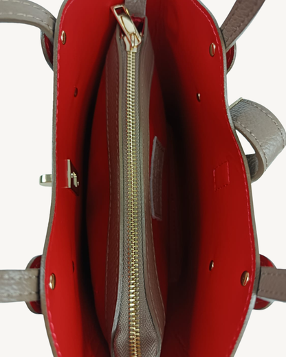 Bolso de Piel Italiano de Mano Bandolera Elegante Made in Italy