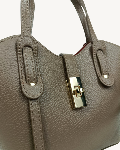 Bolso de Piel Italiano de Mano Bandolera Elegante Made in Italy