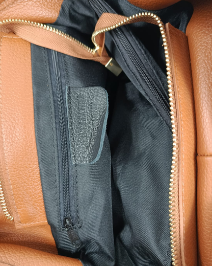 Bolso de Piel Italiano para Mujer con Asa de Mano y Bandolera
