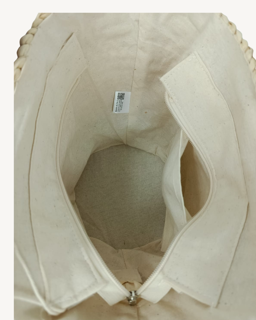 Bolso Capazo Rafia Paja Natural con Asas Piel Camel