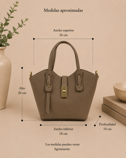 Bolso de Piel Italiano de Mano Bandolera Elegante Made in Italy