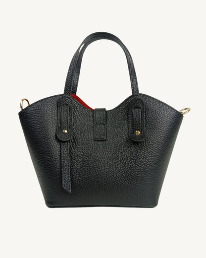 Elegant Italian Leather Handbag Crossbody Made in Italy
