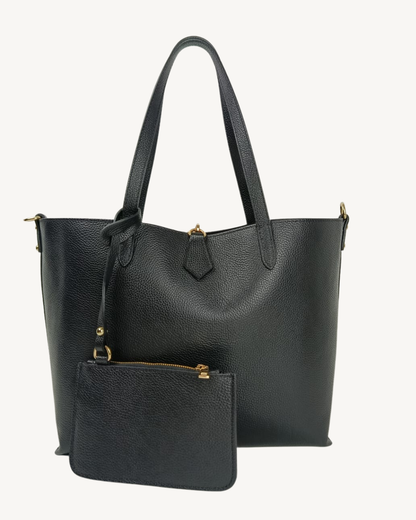 Bolso Shopper Mujer de Piel Italiana para Portátil 15.6