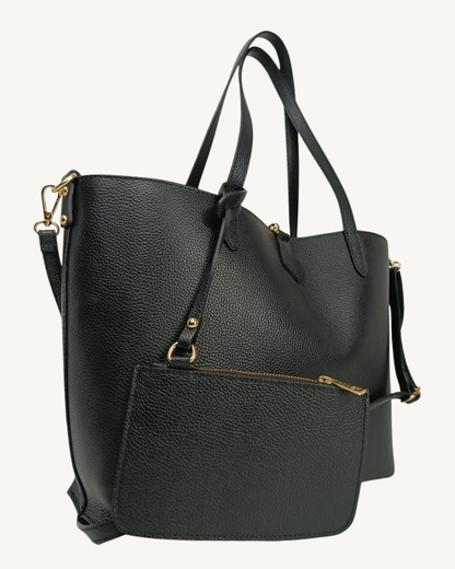 Bolso Shopper Mujer de Piel Italiana para Portátil 15.6