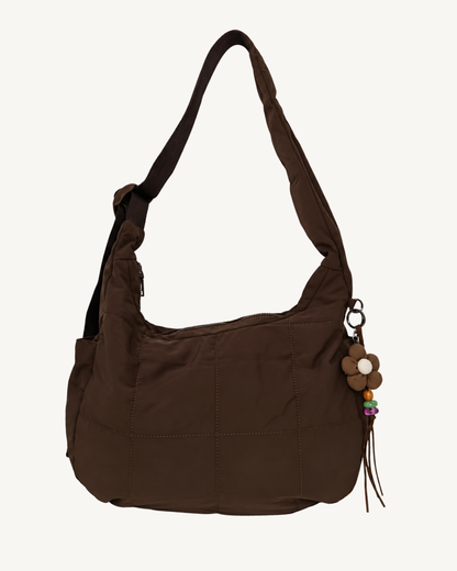 Women's Padded Nylon Hobo Bag Large Multi-pocket Crossbody