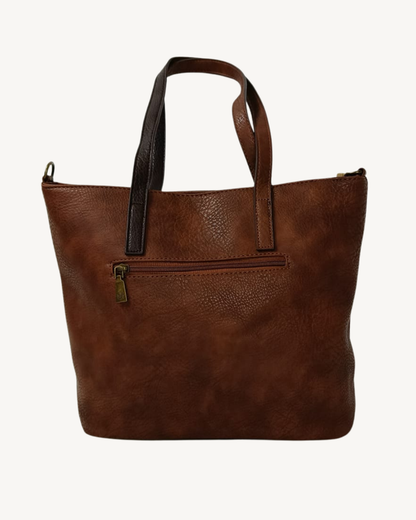 Bolso Bandolera Mujer de Piel Sintética y Antelina Tricolor