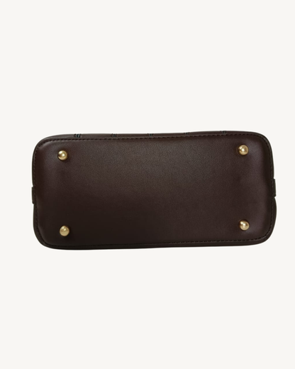 Bolso Mujer Minimalista de Piel Ecológica, Bandolera Elegante con Pañuelo