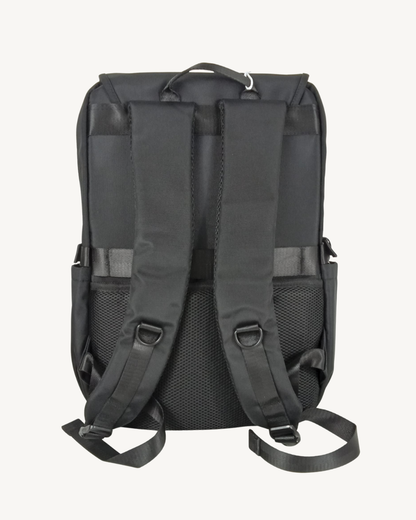 Mochila negra unisex Repelente al Agua Portátil 17" 18L