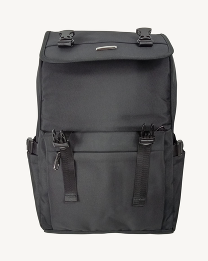 Mochila negra unisex Repelente al Agua Portátil 17" 18L