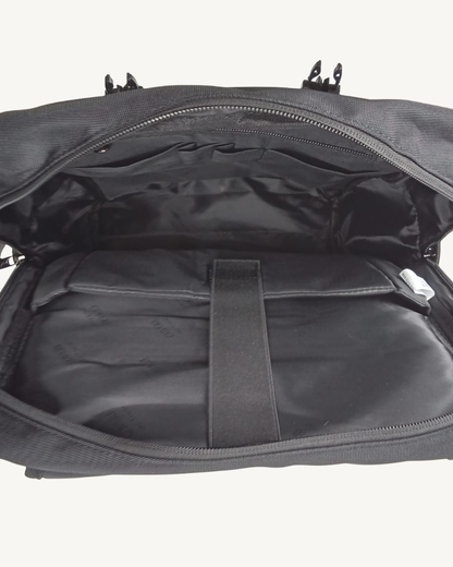 Mochila negra unisex Repelente al Agua Portátil 17" 18L