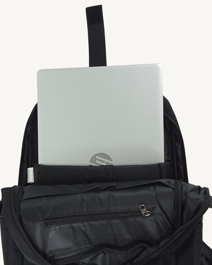 Mochila negra unisex Repelente al Agua Portátil 17" 18L