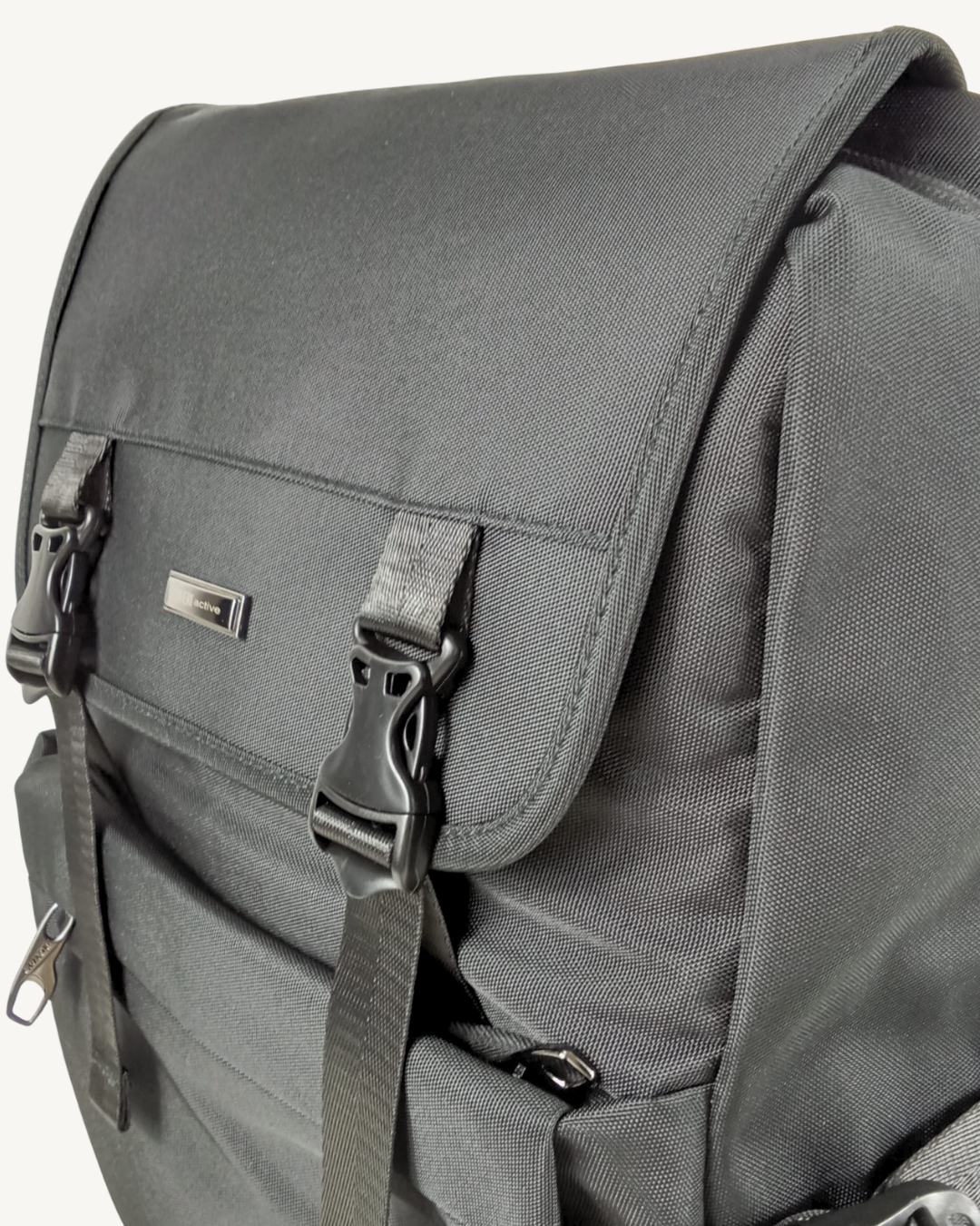 Mochila negra unisex Repelente al Agua Portátil 17" 18L