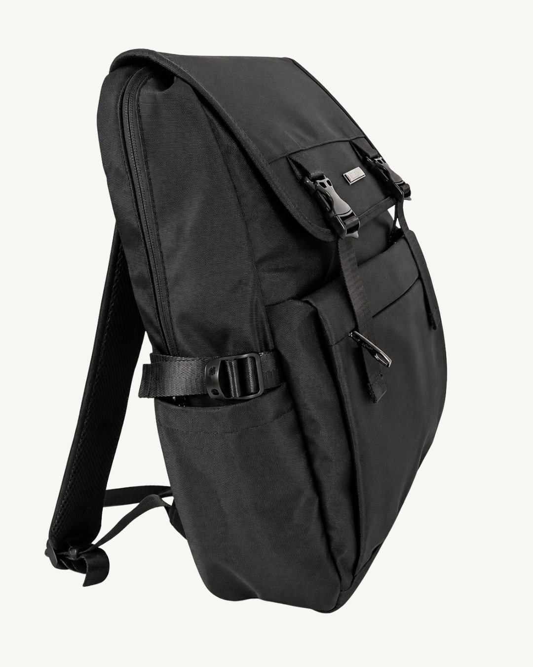 Mochila negra unisex Repelente al Agua Portátil 17" 18L