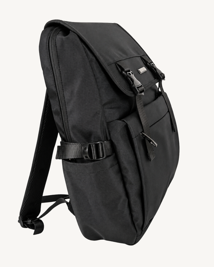 Mochila negra unisex Repelente al Agua Portátil 17" 18L