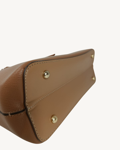 Bolso de Mano Camel Mujer Piel Sintética con Bandolera