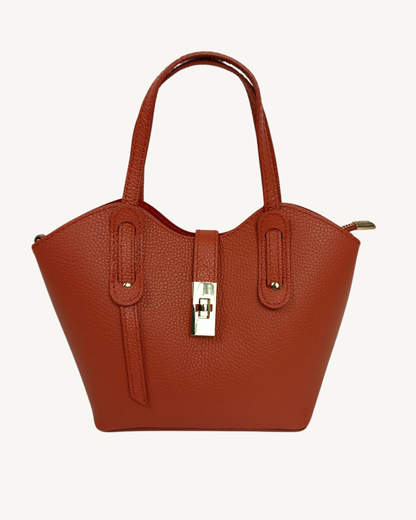 Elegant Italian Leather Handbag Crossbody Made in Italy